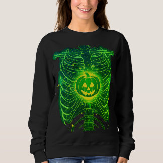 Moletom Skeleton Ribcage Pumpkin Brilhante