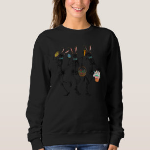 Moletom Skeletons Bons para Dança Felz pascoa Dia Cony Fam