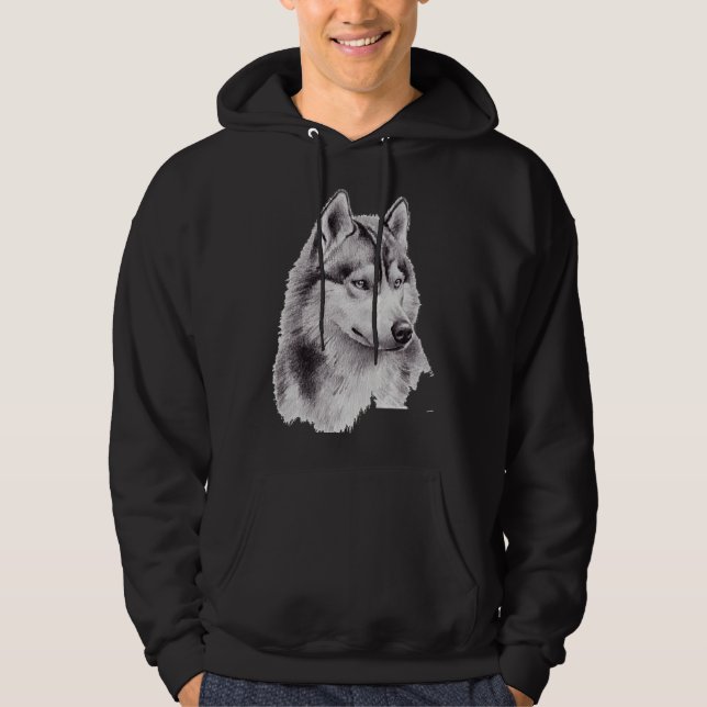 Moletom Sketch Siberian Husky Long (Frente)