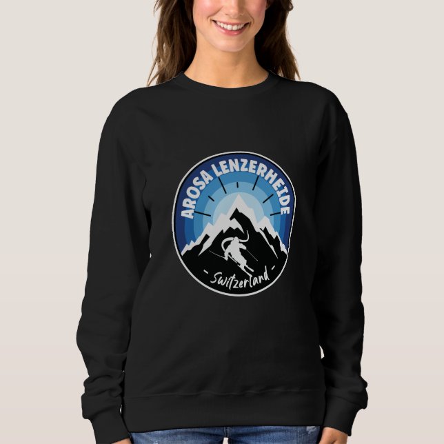 Moletom Ski Arosa Lenzerheide Suiça Azul (Frente)