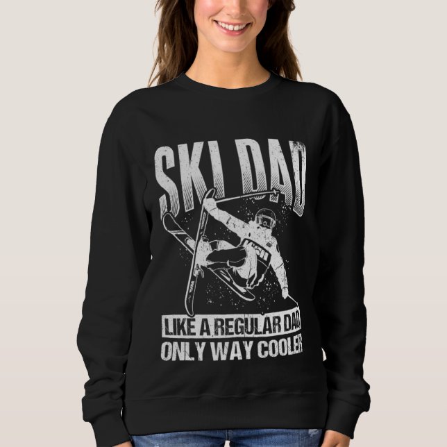 Moletom Ski Dad Cool Dad Best Dad Mountains Skiing Winters (Frente)
