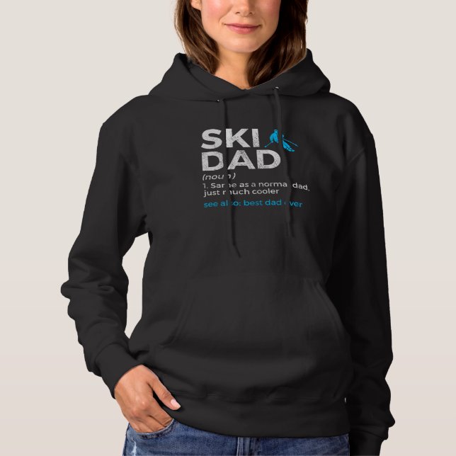 Moletom Ski Dad Definition  Skiing Best Dad Ever For Skier (Frente)