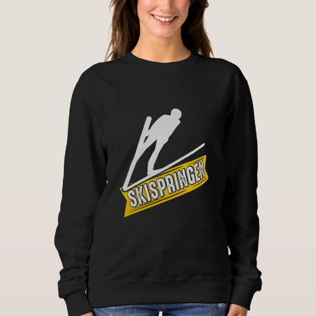 Moletom ski jumping ski flying competition winter sports s (Frente)