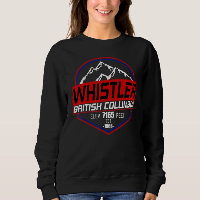 Moletom Ski Whistler B C Canada Skiing and Mountain Biking (Frente)