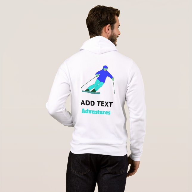 Moletom Skier Snow Personalizado (Parte Traseira Completa)