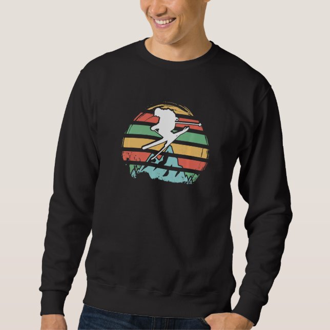 Moletom Skiing 80s Ski Retro for Skier Freestyle Skiing   (Frente)