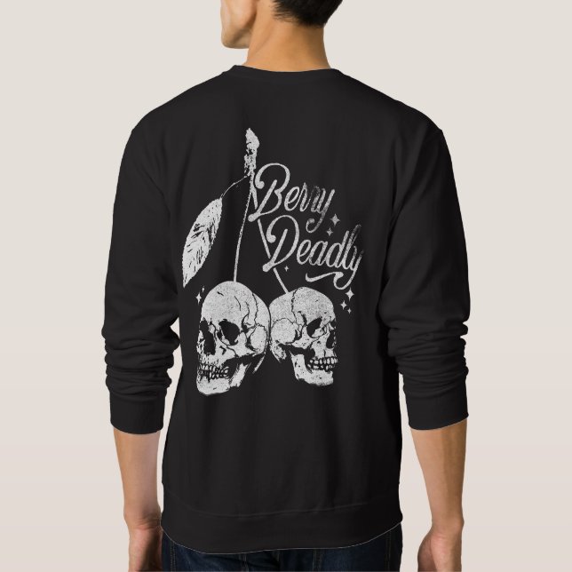Moletom Skull Cherry Spooky and Sweet Gothic Halloween (Verso)