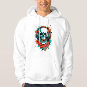 Moletom Skull DJ Fones de ouvido - Street Art Vibe Music T