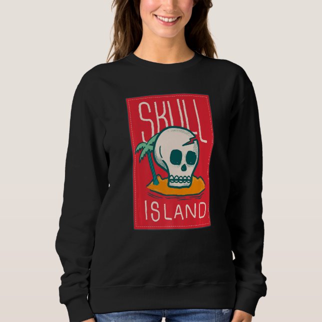 Moletom Skull Island Hawaii Beach Palm Tree Tropical Sumo (Frente)