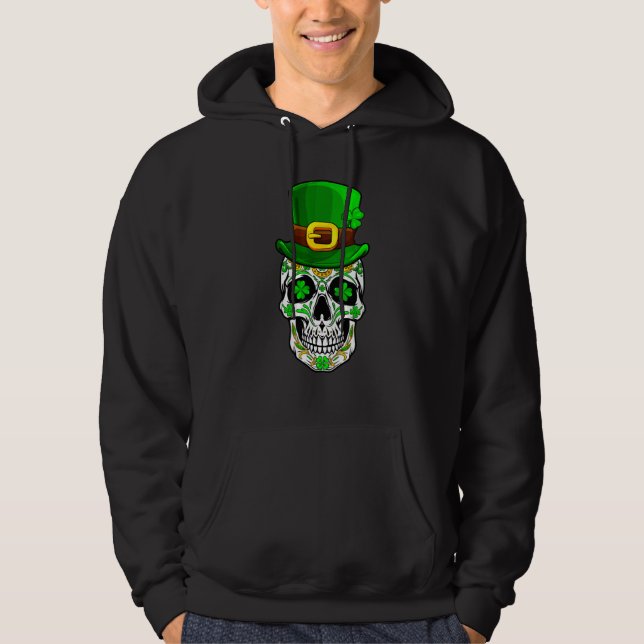 Moletom Skull St Patricks Day Irish Saint Patricks Day of  (Frente)