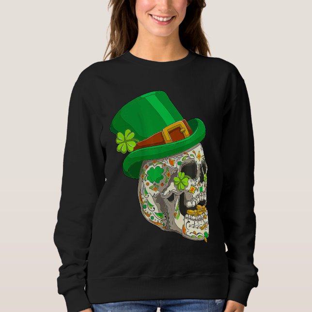 Moletom Skull St Patricks Day Irish  Saint Patricks Day of (Frente)