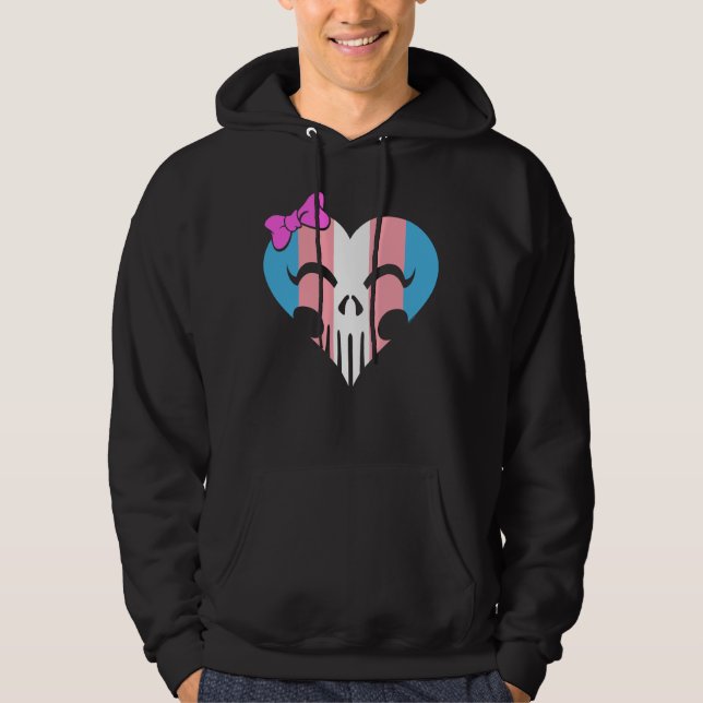 Moletom Skully Trans Pride Hoodie (Frente)