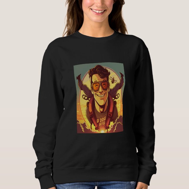 Moletom Skydiving Instructor Sunset Skydiving Dad  1 (Frente)