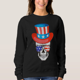 Moletom Skype Tio Sam American Independence Day Flag Sun
