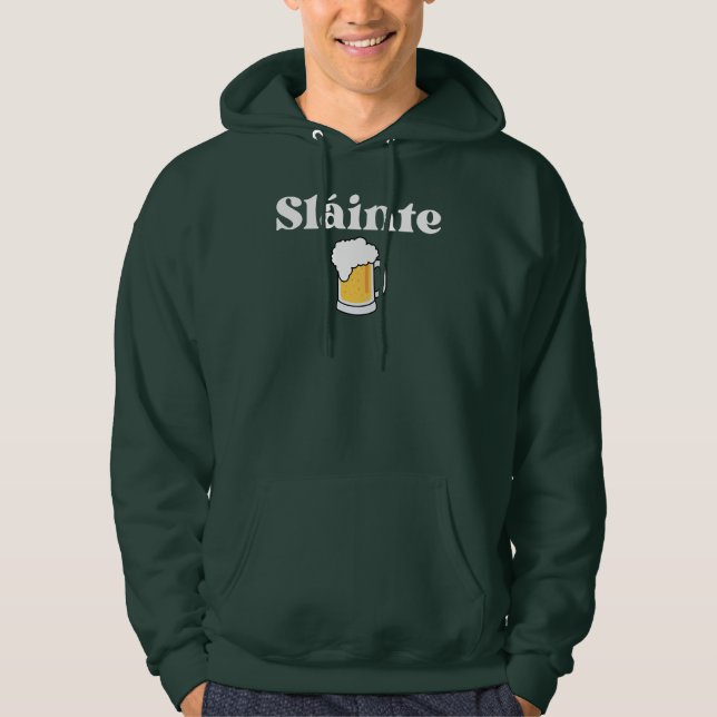 Moletom Slainte Beer Irish Bebendo Team Saúde Green (Frente)