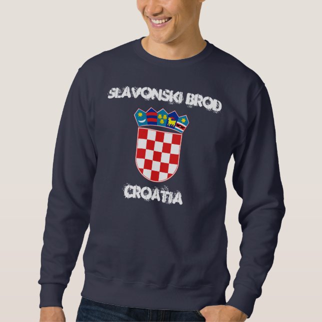 Moletom Slavonski Brod, Croácia com brasão de armas (Frente)