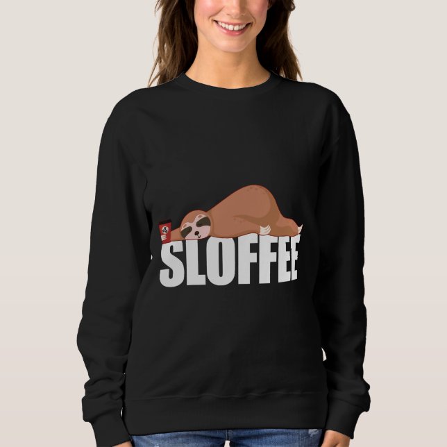 Moletom Sloffee de Bebendo de café (Frente)