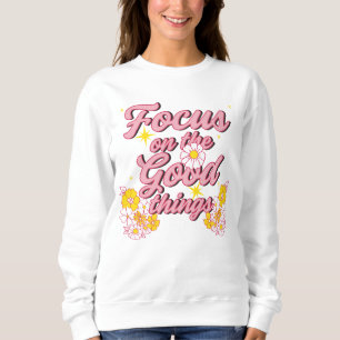Moletom Slogan da Nature Soul   Foco nas coisas boas