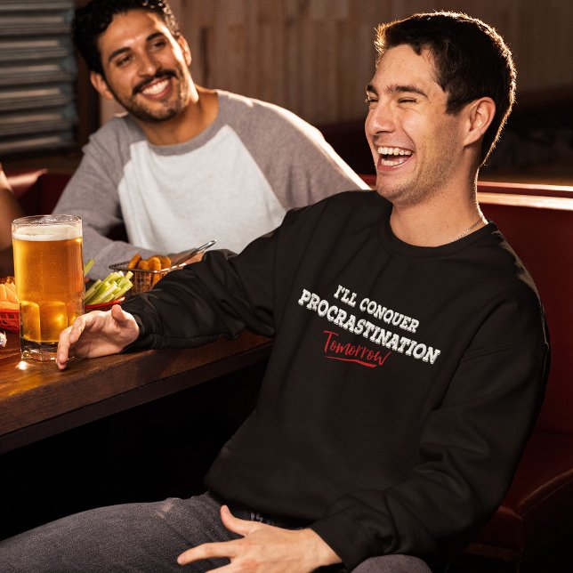 Moletom Slogan de Procrastinação Engraçado (Criador carregado)
