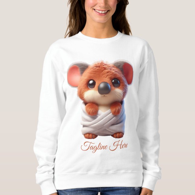 Moletom Slogan personalizado Adorável e fofo animal Basic  (Frente)