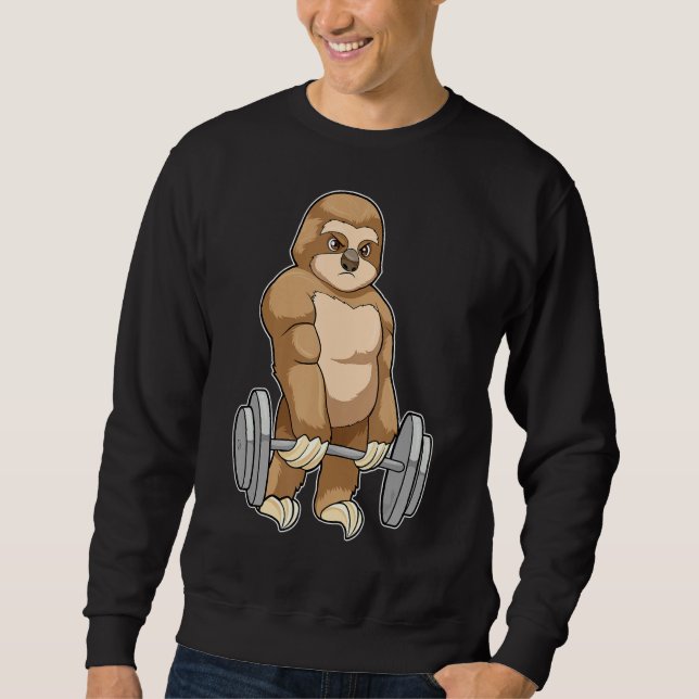 Moletom Sloth Bodybuilder Dumbbell Sports (Frente)