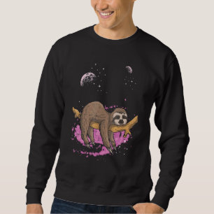 Moletom Sloth Dormindo No Espaço Exterior Animal