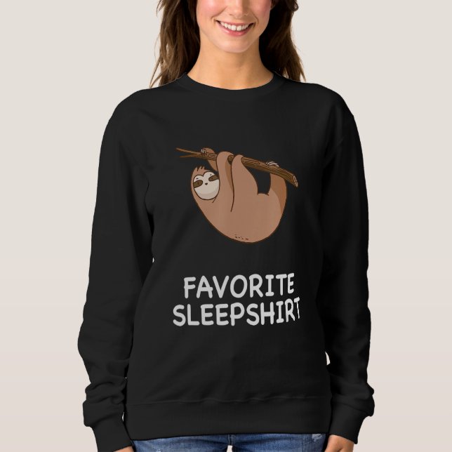 Moletom Sloth Nap Dormindo Pajama Pajama Nig (Frente)