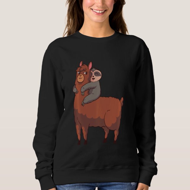 Moletom Sloth Riding Lama (Frente)