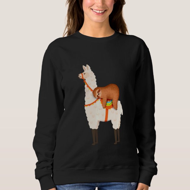 Moletom Sloth Riding Lama (Frente)