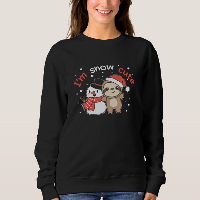 Moletom Sloth, sou Snow Cute Snowman Snowman Pun (Frente)