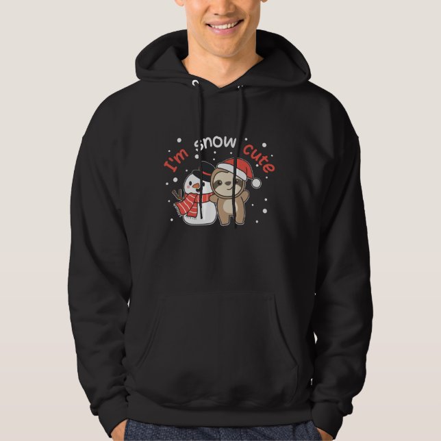 Moletom Sloth, sou Snow Cute Snowman Snowman Pun (Frente)