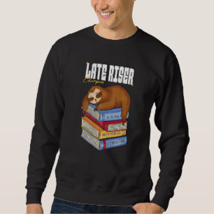 Moletom Sloth with Books Tarde Riser Champion