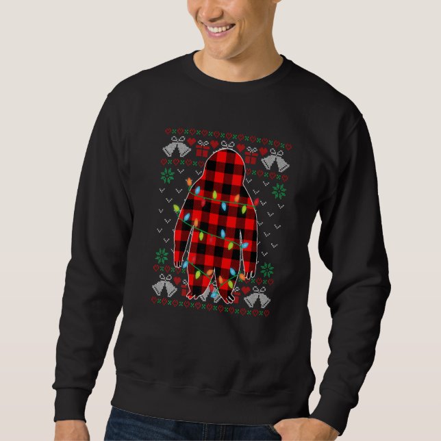 Moletom Sloth   Xmas Lights Ugly Christmas Sweater (Frente)