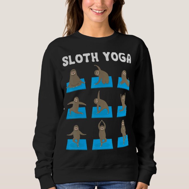 Moletom Sloth Yoga Workout Meditation Stretates Pilates Yo (Frente)