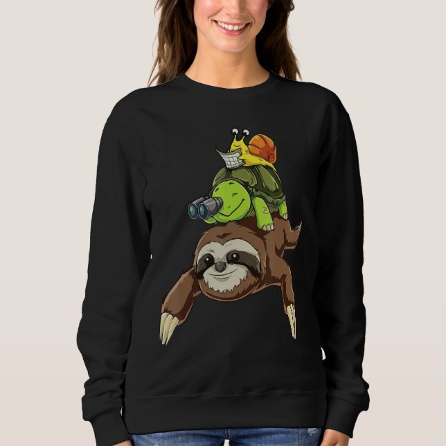 Moletom Slotle Turtle Snail Piggyback Animais (Frente)