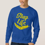 Moletom Slug Life Funny Yellow Banana Slug Graphic<br><div class="desc">Esta camisola engraçada mostra a mensagem "Vida Útil das Palavras" em amarelo para que corresponda à ilustração da lesma amarela da banana abaixo. É a camisola gráfica perfeita para quem ama lesmas e outras criaturas rastejantes assustadoras.</div>