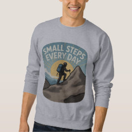Moletom Small Steps Every Day Inspirational Hiking Mountai