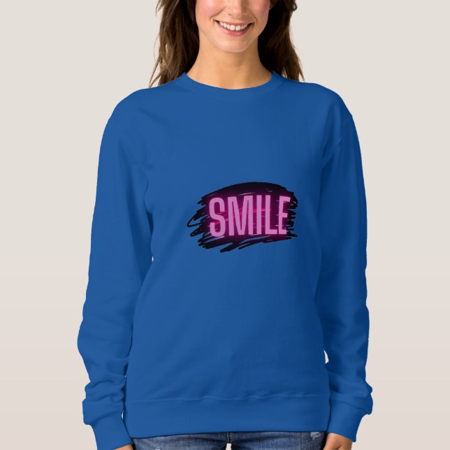 Moletom Smile Neon Graphic Women’s Sweatshirt (Frente)