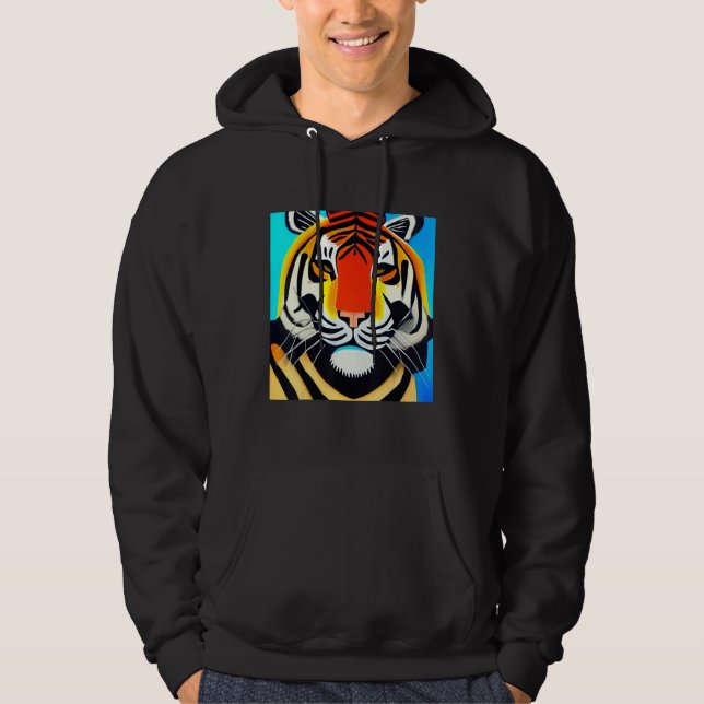 Moletom Smileteesanim  Cool Tiger Cubism Art (Frente)