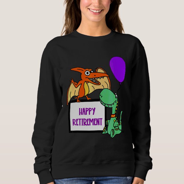 Moletom Smileting Happy Retirement Trex Dinossaur P (Frente)