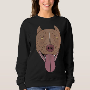 Moletom Smiley Red Nose Pitbull Com Sua Língua Fora