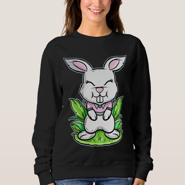 Moletom Smilling Easter Bunny With Hare Teeth On Easter (Frente)