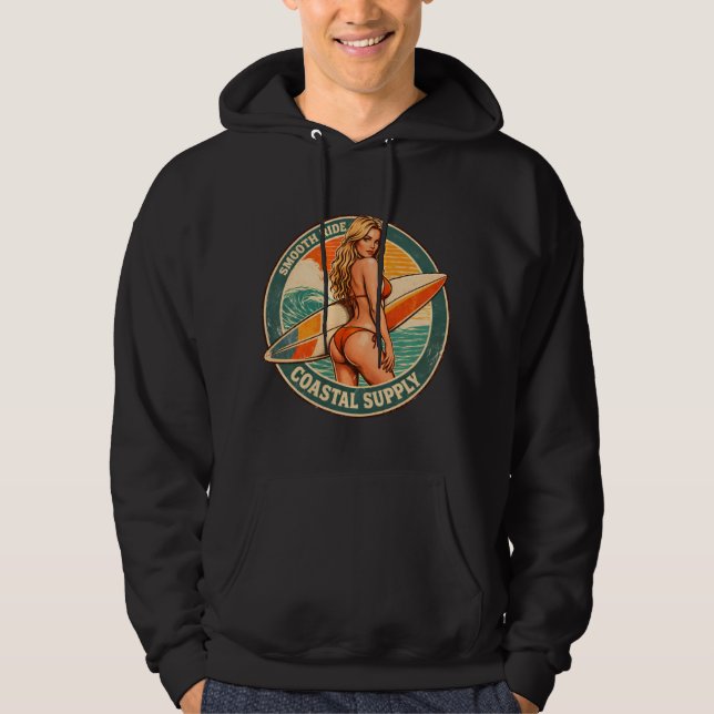 Moletom Smooth Ride Coastal Supply | Gráfico Pin-Up de Sur (Frente)