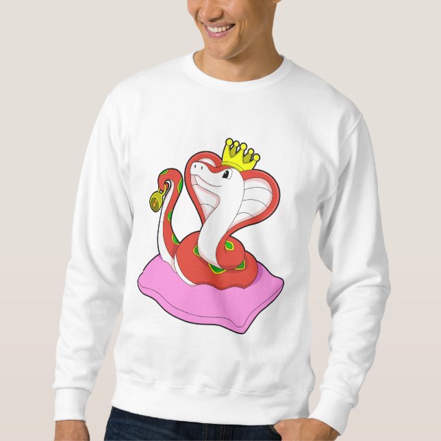 Moletom Snake as King with Crown (Frente)