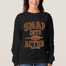 Moletom Snap Into Action Retro Football Game Day Design