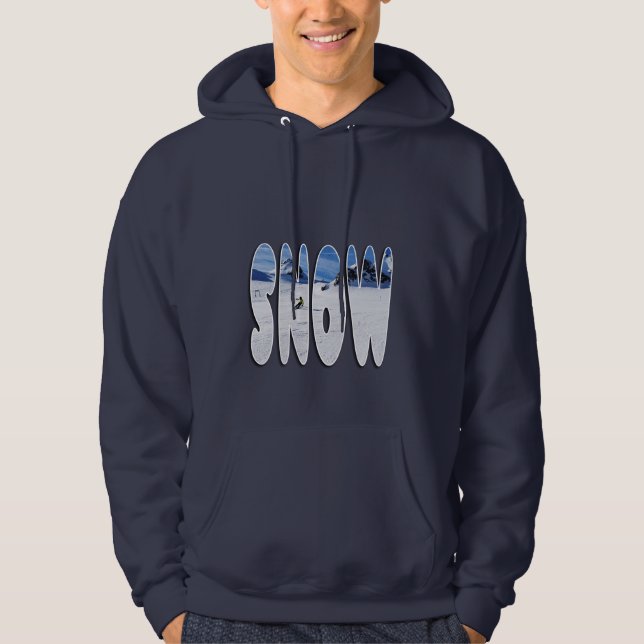 Moletom Snow Mountain Skier Typography Design (Frente)