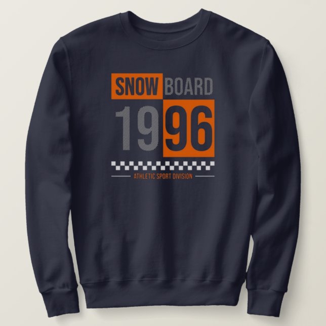 Moletom Snowboard athletic sport varsity  T-Shirt (Frente do Design)