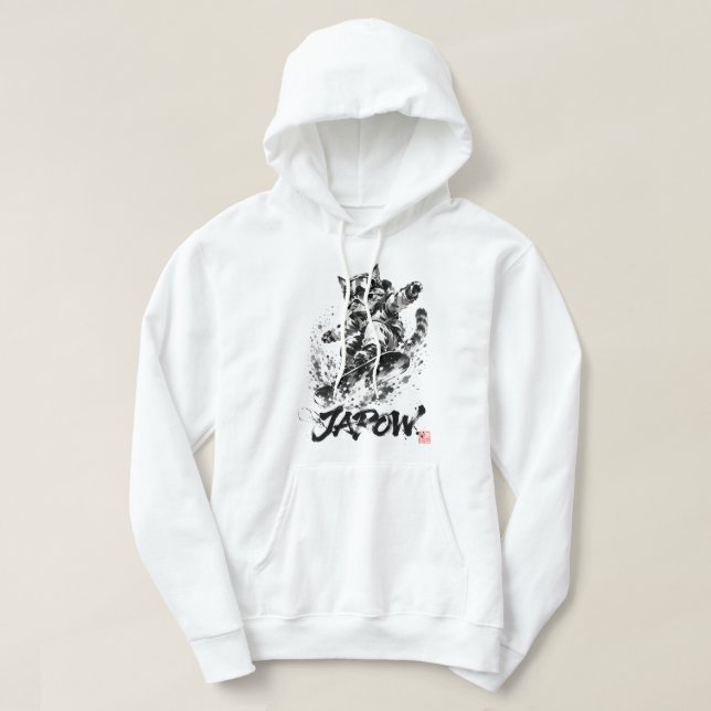 Moletom Snowboard Brush Art - Snowboarder cat (Frente do Design)