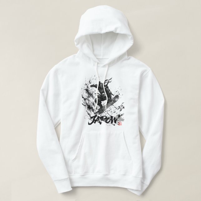 Moletom Snowboard Brush Art - Snowboarder Ninja (Frente do Design)
