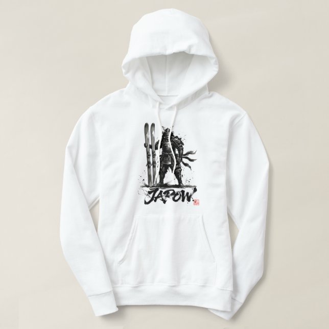 Moletom Snowboard Brush Art - Standing Samurai Ski (Frente do Design)